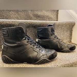 Christian Dior D Fence Black Leather Sneakers Trainers 39